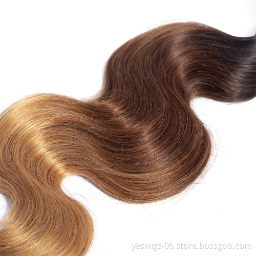 1b/4/27 Body Wave 3 Bundles with Closure Brazilian Hair Bundles 100% Virgin Human Hair Extensions Virgin Cuticle Aligned Hair